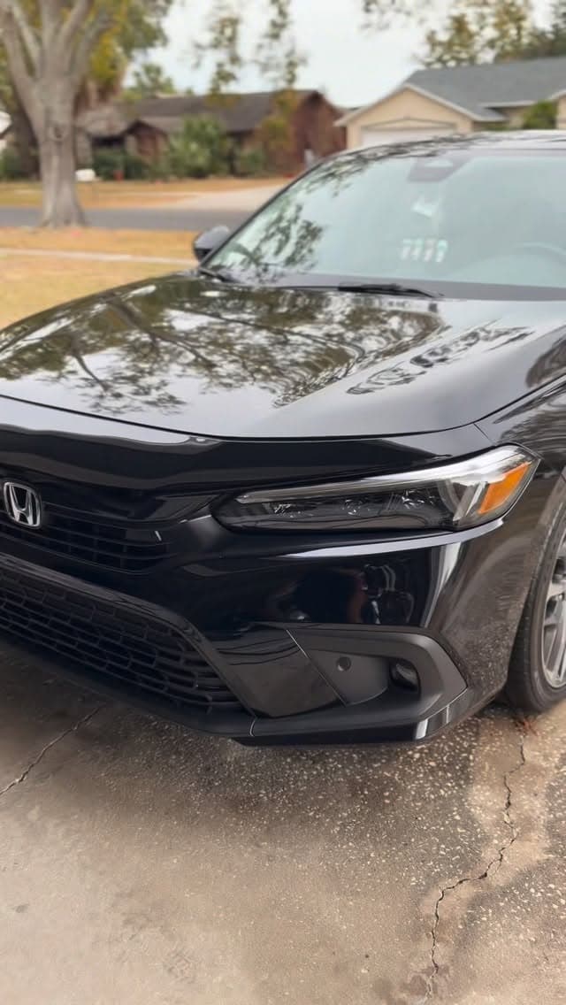 Honda Civic paint correction close-up