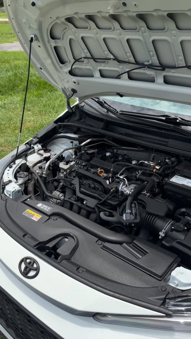 Clean Toyota engine bay after detailing